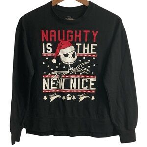 Disney Nightmare Before Christmas Naughty Is The New Nice Sweatshirt Size Medium